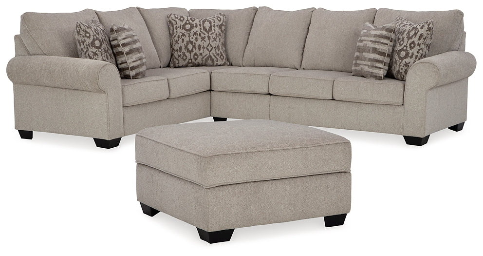 Claireah 3-Piece Sectional with Ottoman