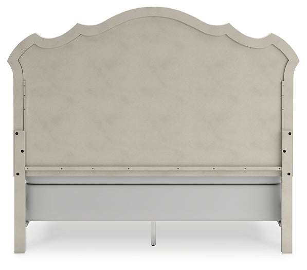 Arlendyne King Upholstered Bed with Mirrored Dresser and 2 Nightstands
