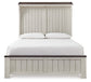 Darborn Queen Panel Bed with Mirrored Dresser and Nightstand